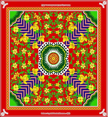 Premium Kohinoor Diamond Cotton Dastar Khwan - 4pcs
