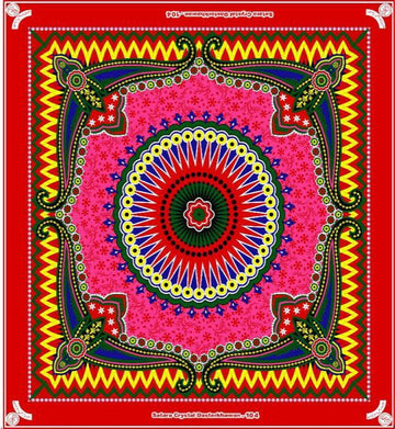 Premium Kohinoor Diamond Cotton Dastar Khwan - 4pcs