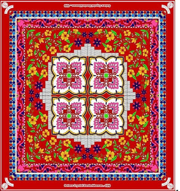 Premium Kohinoor Diamond Cotton Dastar Khwan - 4pcs